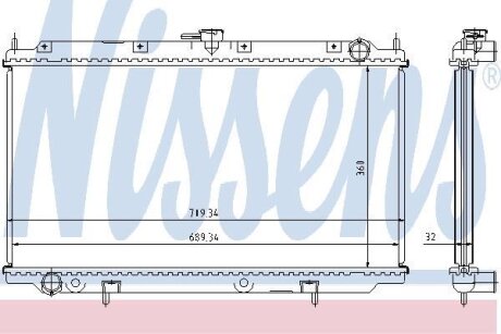 Радиатор системы охлаждения NISSENS 62923A