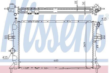 Радіатор системи охолодження NISSENS 63006A