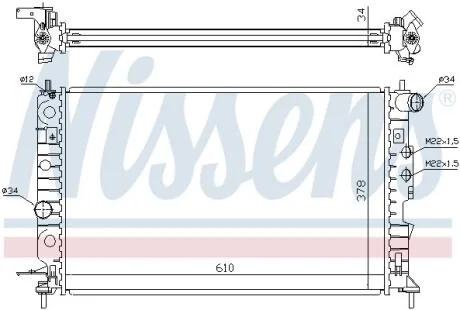 Радіатор системи охолодження NISSENS 630121