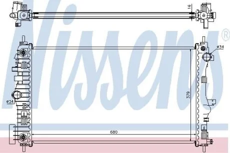 Радиатор системы охлаждения NISSENS 630713