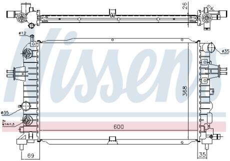 Радиатор, охлаждения дивгателя NISSENS 630768