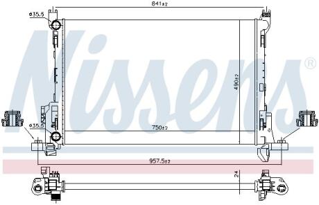 Радиатор, охлаждения дивгателя NISSENS 630803