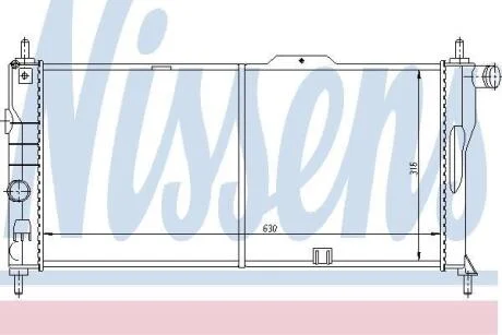 Радіатор охолодження OPEL KADETT E (84-) 1.6-2.0i NISSENS 632731