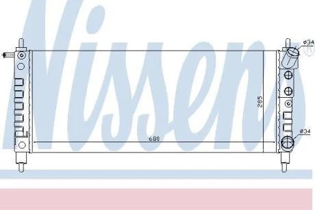 Радиатор охлаждения OPEL CORSA B (93-) NISSENS 63297