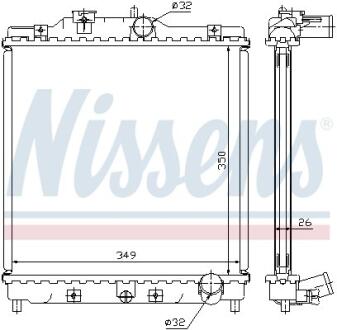 Радиатор системы охлаждения NISSENS 63312