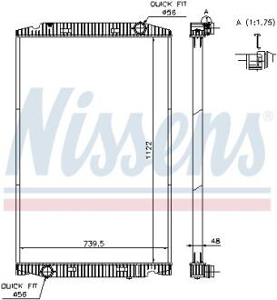 Радиатор охлаждения двигателя IVECO STRALIS 02- TRUCK NISSENS 63329A