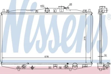 Радиатор системы охлаждения NISSENS 63345