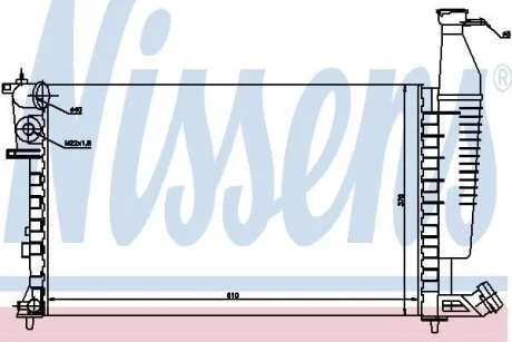 Радиатор охлаждения CITROEN, PEUGEOT NISSENS 63547