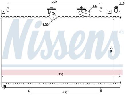 Радиатор, охлаждения дивгателя NISSENS 63619