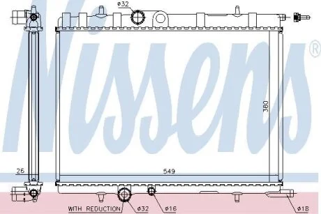 Радиатор системы охлаждения NISSENS 63694A
