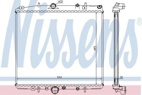 Радіатор системи охолодження NISSENS 63695A
