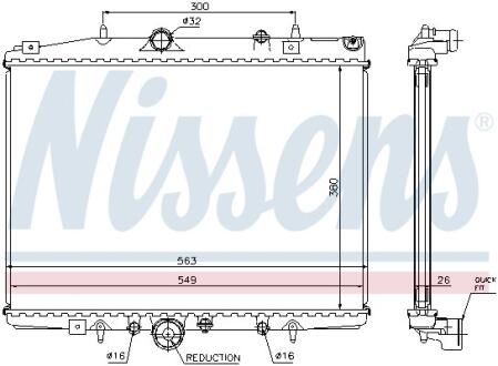 Радиатор системы охлаждения NISSENS 63702