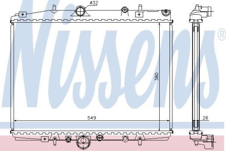 Радиатор системы охлаждения NISSENS 63704A