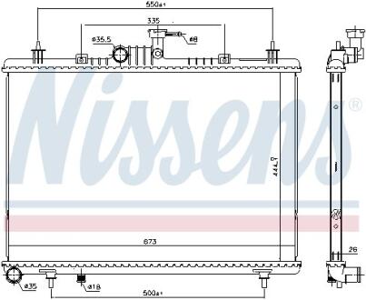 Радіатор системи охолодження NISSENS 637643
