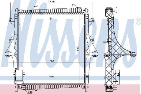 Радиатор системы охлаждения NISSENS 637875