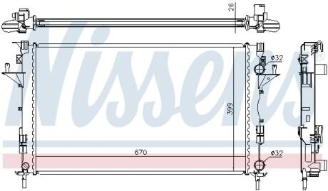 Радиатор системы охлаждения NISSENS 63816A