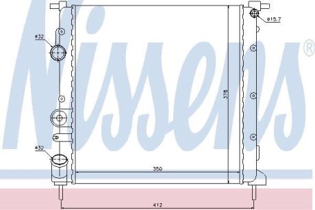 Радиатор системы охлаждения NISSENS 638271
