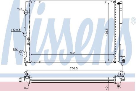 Радиатор системы охлаждения NISSENS 63851A
