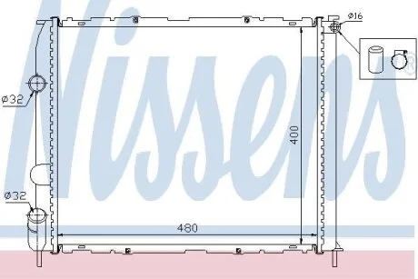 Радиатор системы охлаждения NISSENS 63886
