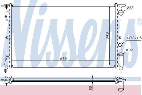 Радиатор системы охлаждения NISSENS 63918