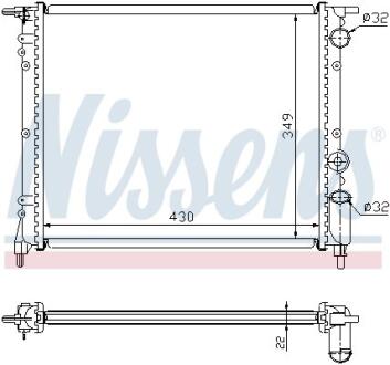Радиатор системы охлаждения NISSENS 63919
