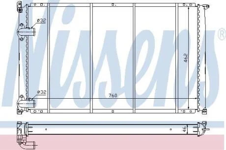 Радіатор системи охолодження NISSENS 63922