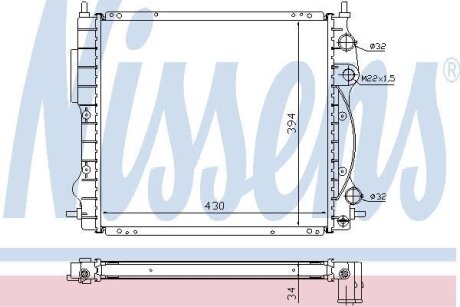 Радиатор системы охлаждения NISSENS 63968A