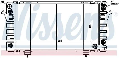 Радиатор системы охлаждения NISSENS 64029