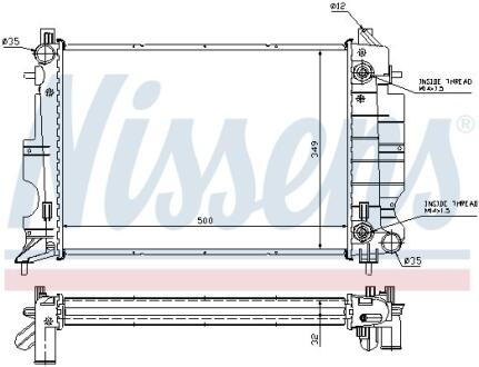 Радиатор системы охлаждения NISSENS 64036A