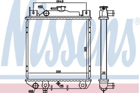 Радіатор охолоджування NISSENS 64083