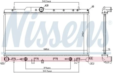 Радіатор двигуна NISSENS 64123