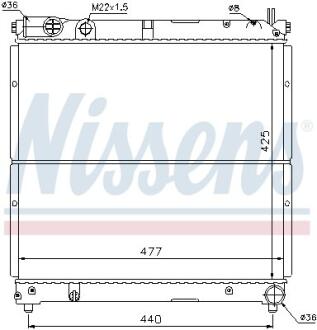 Радиатор системы охлаждения NISSENS 64164