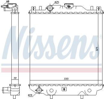 Радиатор охлождения DAEWOO TICO (95-) NISSENS 64174A