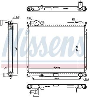 Радиатор системы охлаждения NISSENS 64179