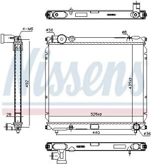 Радиатор системы охлаждения NISSENS 64179