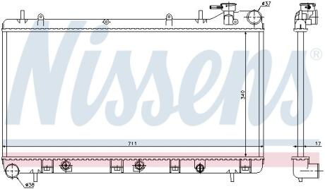 Радиатор, охлаждения дивгателя NISSENS 64186