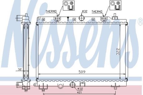 Радиатор системы охлаждения NISSENS 64304A