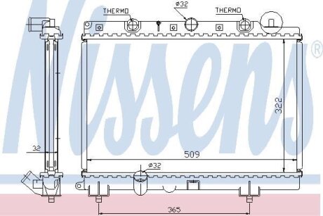Радиатор системы охлаждения NISSENS 64305A