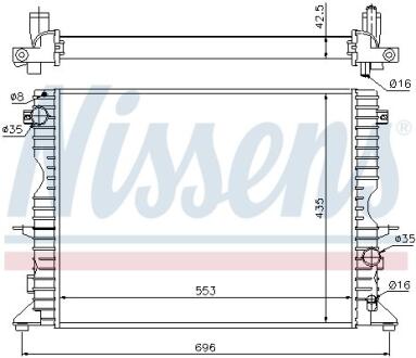 Радиатор системы охлаждения NISSENS 64311A