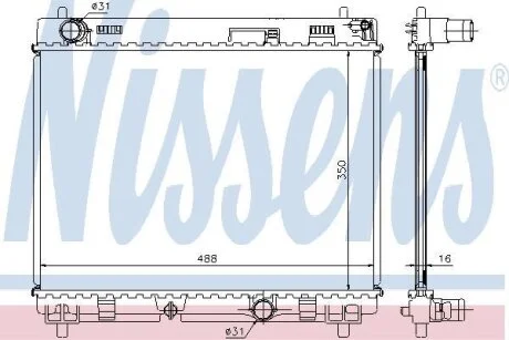 Радиатор системы охлаждения NISSENS 64676A