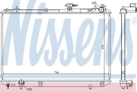 Радиатор системы охлаждения NISSENS 646828
