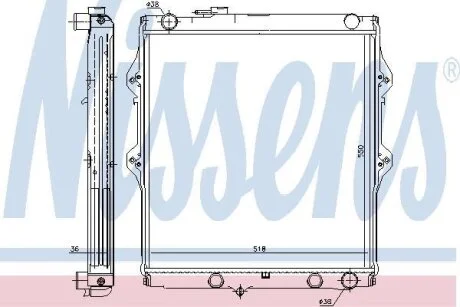 Радиатор системы охлаждения NISSENS 646848