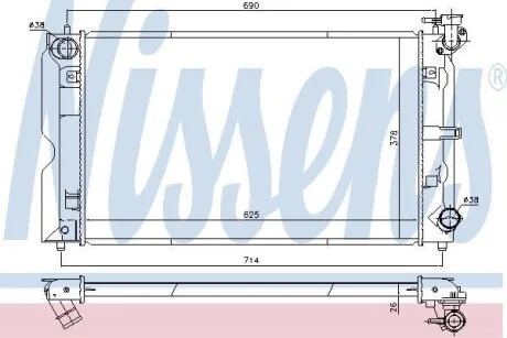 Радиатор системы охлаждения NISSENS 646857