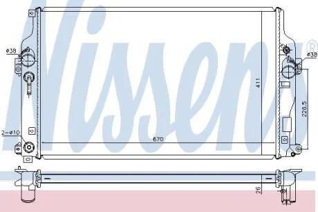 Радіатор охолоджування NISSENS 646865