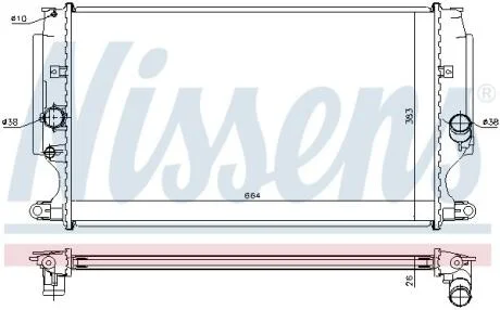 Радиатор системы охлаждения NISSENS 64693