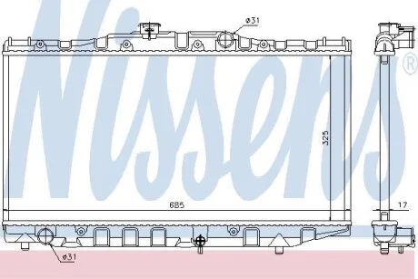 Радиатор системы охлаждения NISSENS 64851