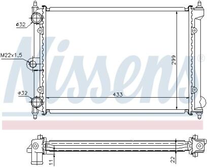 Радиатор системы охлаждения NISSENS 651721