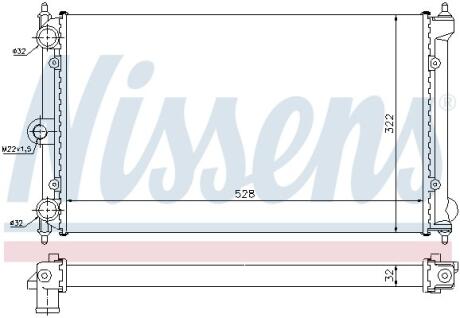 Радиатор системы охлаждения NISSENS 651731