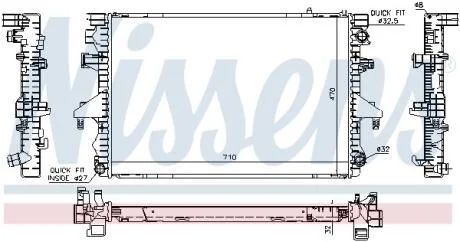 Радіатор системи охолодження NISSENS 65283A