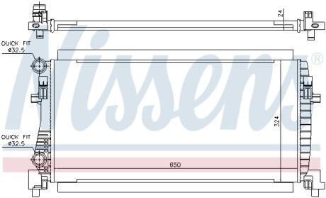 Радіатор системи охолодження NISSENS 65317